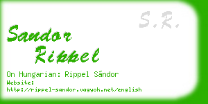 sandor rippel business card