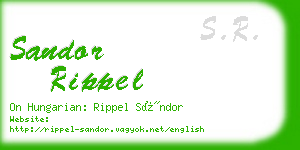 sandor rippel business card